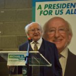 President Higgins, Aras, Higgins re-elected