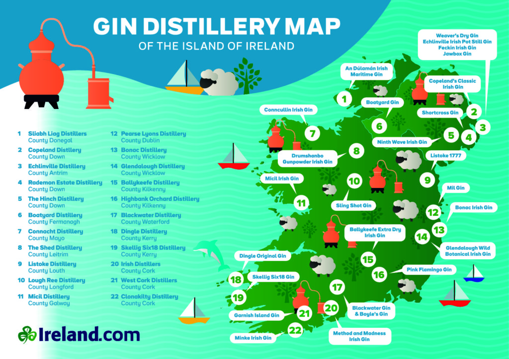 New map points the way to an Irish gin journey - Celtic Canada